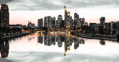 Skyline Frankfurt düster