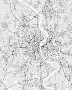Karte der Stadt Köln, Deutschlan