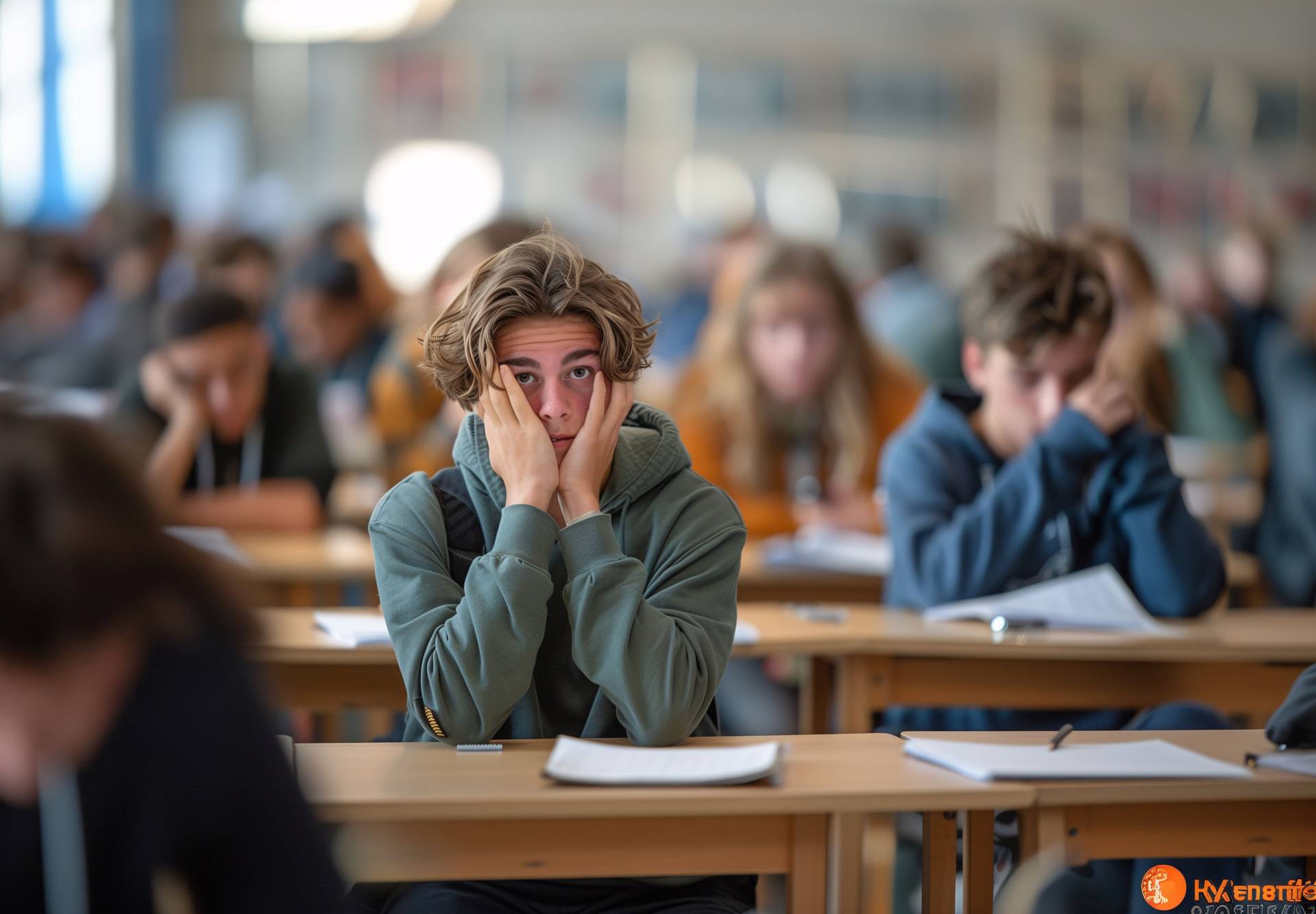 Student mit Stress in Prüfungssituation | Bachelorarbeit schreiben lassen