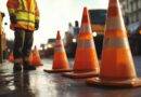 Verkehrskegel auf Baustelle bei Verkehr | Zusatzscheinwerfer Fernlicht