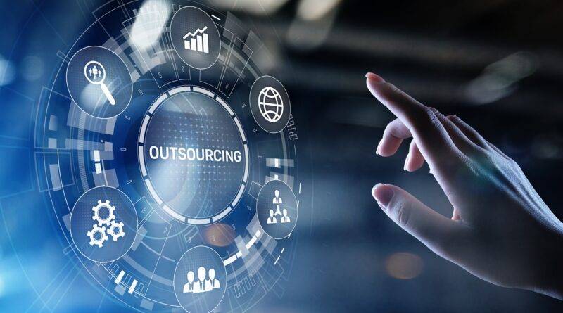 Digitale Outsourcing-Icons mit Handgeste | Gebäudereinigung Bochum