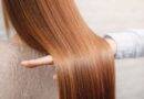 Echthaar-Extensions nach Pflege und Styling in Nahaufnahme
